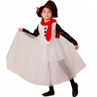 Карнавальный костюм Снеговушка р 134-68 /текстиль /Батик/ 751-914