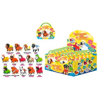 Игрушка Прокачка для собачки тянущиеся собачки и кошечки в костюмчиках, 10см Т23804 1TOY 547-876