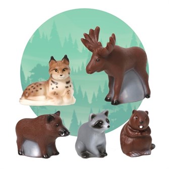 Набор резиновых игрушек Животные тайги и леса В4196/w 547-299