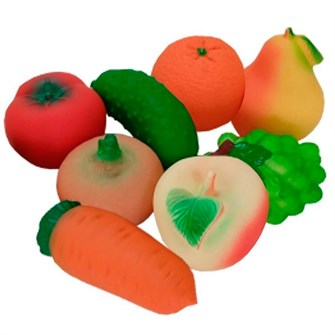 Резиновый Набор овощей и фруктов С-1670 /6/ 149-255