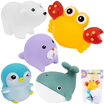 {{photo.Alt || photo.Description || 'Набор резиновых игрушек для ванны Levatoys YSDK100-A5 в пак..'}}