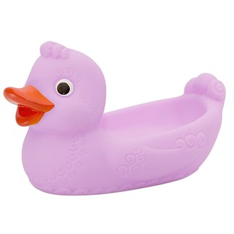 Резиновая Уточка-мыльница.Нежно-сиреневая С-1594 Огонек /8/ 547-071