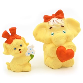 Набор резиновых игрушек Слоник и Собачка Кнопка СИ-794 547-424