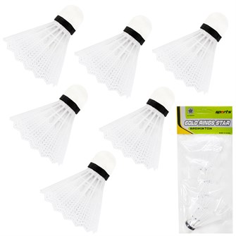 Волан белый 6шт в пак. 141-259G 255-492