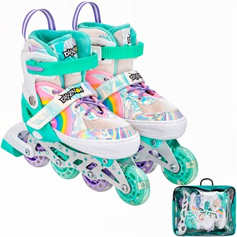 {{photo.Alt || photo.Description || 'Ролики Dvizhok р. M 34-37 раздвиж., свет 1 колеса, мятно-белый 141V-672-2'}}