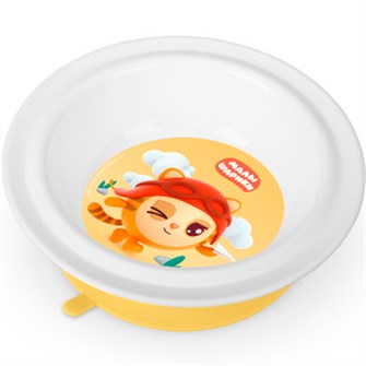 Тарелка детская глубокая на присоске МАЛЫШАРИКИ Желтый 431337206. 269-954