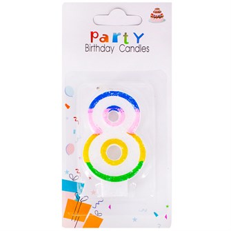 Свеча для торта Цифра 8 1212-8 141V-395 561-156