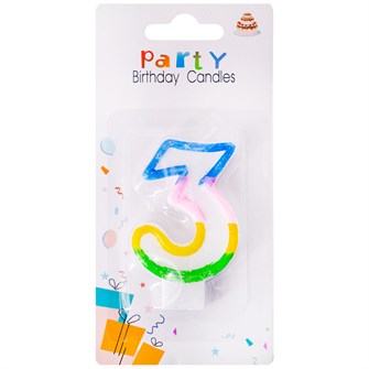 Свеча для торта Цифра 3 1212-5 141V-392 561-153