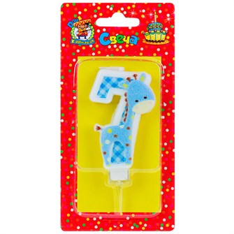 Свеча для торта Жирафик Синий Цифра 7 С-8311 4610144883115 460-670