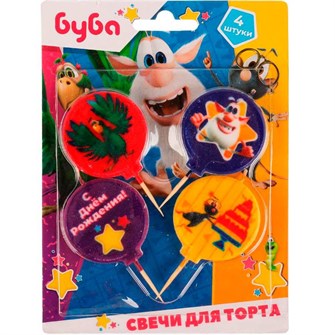 {{photo.Alt || photo.Description || 'Свечи для торта Со стикером на шпажках БУБА 4 шт CC-74828-BB СТОК'}}