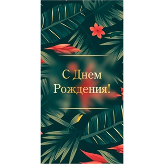 Конверт для денег стандарт с днем рождения 9143 /Квадра/ 561-374