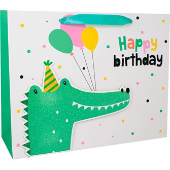 {{photo.Alt || photo.Description || 'Пакет 32х11,5х25см  Happy Birthday крокодил с шарами 141V-851'}}