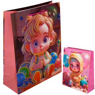 {{photo.Alt || photo.Description || 'Пакет 25х32х10см с блестками Девочка 141V-910'}}