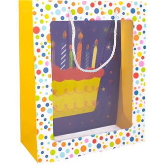 {{photo.Alt || photo.Description || 'Пакет 32х26х12 см с прозрачным окошком Торт со свечами 141V-963'}}