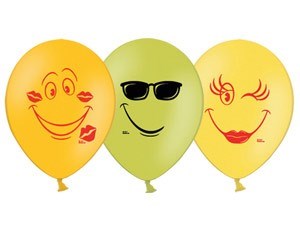 Набор шаров Улыбка 30 см 5шт/уп. 1111-0841 /цена за упак/ 560-412