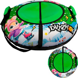 {{photo.Alt || photo.Description || 'Тюбинг для катания 90 см Dvizhok Оксфорд пони и зайка молния на клапане + камера + коробка'}}