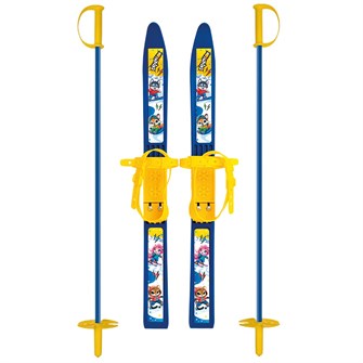 Лыжи детские Олимпик-спорт 66 см голубые с палками из стеклопластика в сетке МПЛ 102.00 Dvizhok 266-587