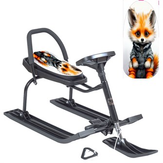 Снегокат 212 высокий со склад спинкой SNOWKAT Play Грей 266-342