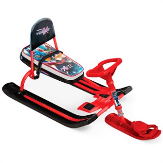 Снегокат Тимка спорт со спинкой ТС4-1/ГР с галактическим роботом /Ника/ 266-164