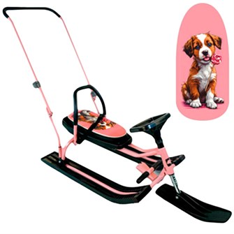 Снегокат 140 SNOWKAT Go Go Сладкоежка с П-образным толкателем 266-557