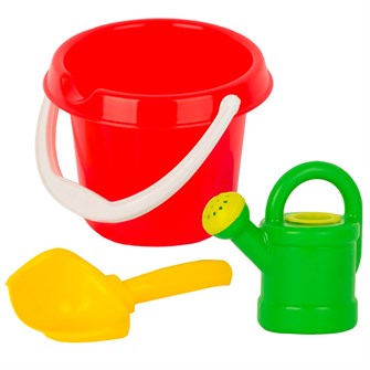 Песочный набор Пупсик совок, лейка 0,2л, ведро 0,85л У400 /16/ 372-822