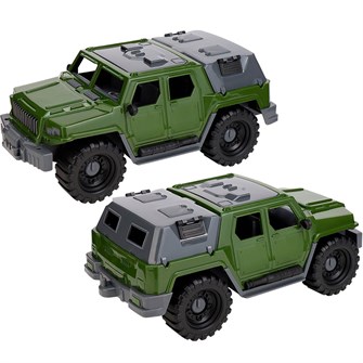 Автомобиль Джип Альфа Военный патруль с тентом, хаки И-8926 203-315