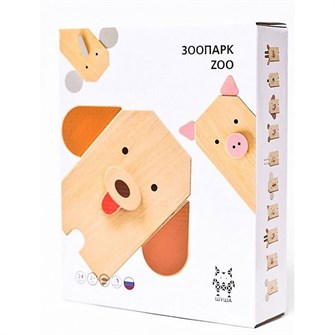 {{photo.Alt || photo.Description || 'Конструктор деревянный Шуша "Забавные животные" (расширенный)'}}