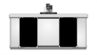 🔰Рельсовая система 4000х1200(2000х1200) комби (боковые: маркер, центр: черный) ✅ 14703