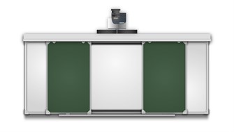 {{photo.Alt || photo.Description || '🔰Рельсовая система 3600*1200мм с интерактивной панелью 75" (комби зеленый/белый) ✅'}}