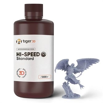 Фотополимерная смола Tiger 3D Hi-Speed Standard Resin, серая (1 кг) 13687