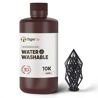 Фотополимерная смола Tiger 3D Water Washable Resin 10K, черная (1 кг) 13690