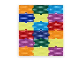 Настенная панель «Мега пазлы» Приоритет (18 штук) 10914