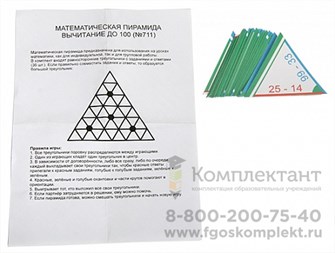 Математические пирамиды. "Вычитание до 100" 1950877472