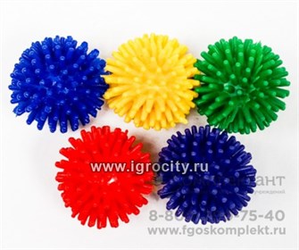 Набор игольчатых шариков, 5 шт., d 3 см., Тех-пласт, арт. И06019 901066571