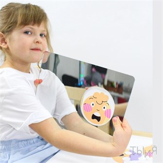 Логопедическое зеркало с отверстием - Окно эмоций 1639147594