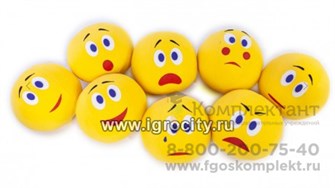 Набор мягких мячиков - мякишей "Эмоции", 8 шт., диаметр мячика 15 см 0940807253