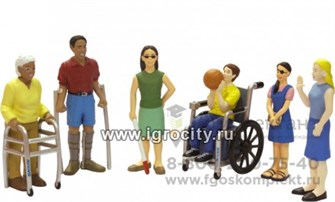 Набор фигурок "Люди с ограниченными возможностями", Miniland, арт.27389 0501857159