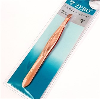 Пинцет для бровей ZEBO, Z-282-652553, имеет скошенные края, рисунок микс, арт.252.222 252.222