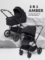 Коляска 2 в 1 Mowbaby Amber Black 4670078656148
