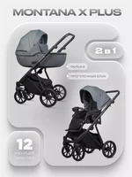Коляска 2 в 1 Riko Basic Montana X Plus 45 Grey 5907729455812