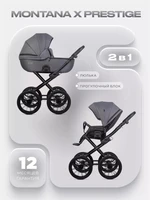 Коляска 2 в 1 Riko Basic Montana X Prestige 04 графит 5907729455768