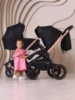 Коляска 3 в 1 Mowbaby Zoom PU gold black 4670078612991