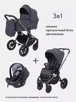 Коляска 3 в 1 Rant Flex Pro 2023 RA075 Graphite 4670078635341