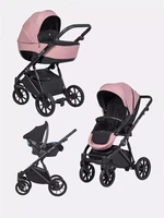 Коляска 3 в 1 Riko Brano Pro Energy pink 5907729452668