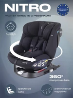 Автокресло Rant Nitro isofix 0/1/2/3 (0-36 кг) Black 4670078618047