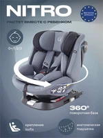 Автокресло Rant Nitro isofix 0/1/2/3 (0-36 кг) Grey/Black 4670078618016