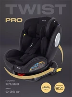 Автокресло Rant Basic Twist Pro Isofix 0/1/2/3 (0-36 кг) Black 4670078652799