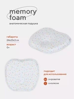 Подушка анатомическая Топотушки Memory foam (кровать/коляска) 17/5 рисунок 4630053759233