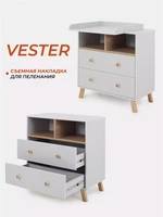 Комод пеленальный Rant Vester 80/2 Classic Grey 4670078651471