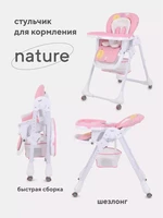 Стульчик для кормления Rant Nature pink 4630053751589
